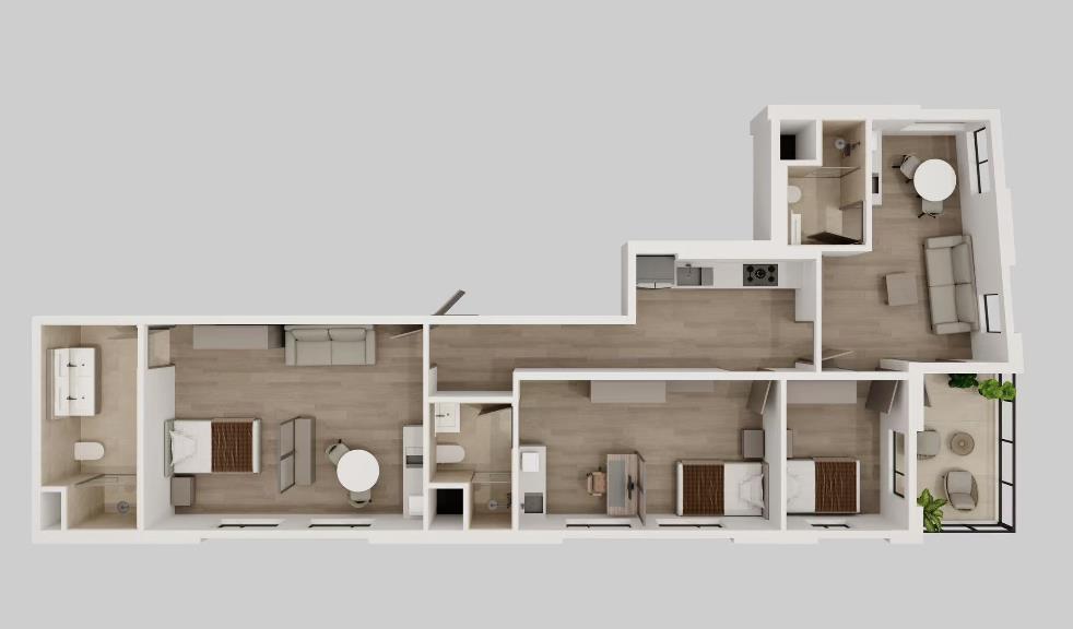 LS Large Suite floor plan at 1165 WEST