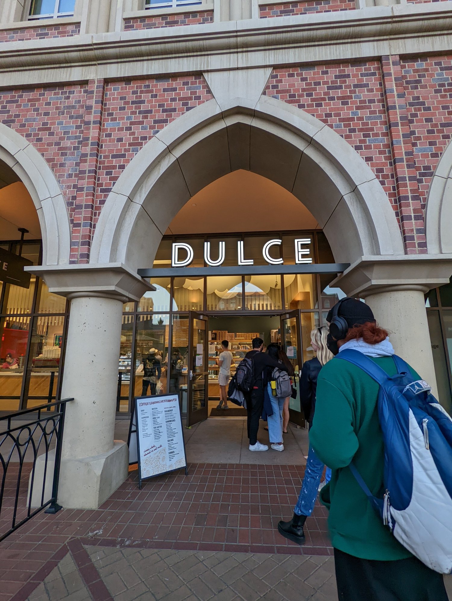 Cafe Dulce storefront at USC Village near 1165 WEST