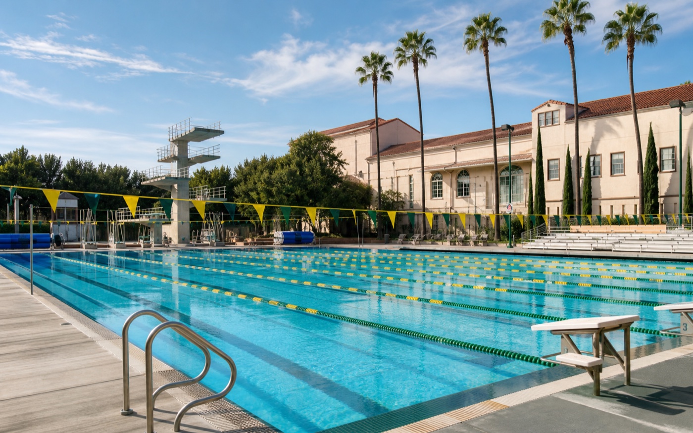 University aquatics center swimming pool near USC