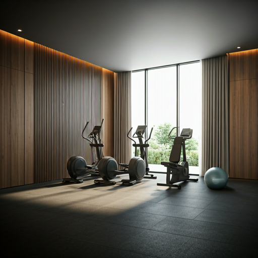 Modern compact fitness studio